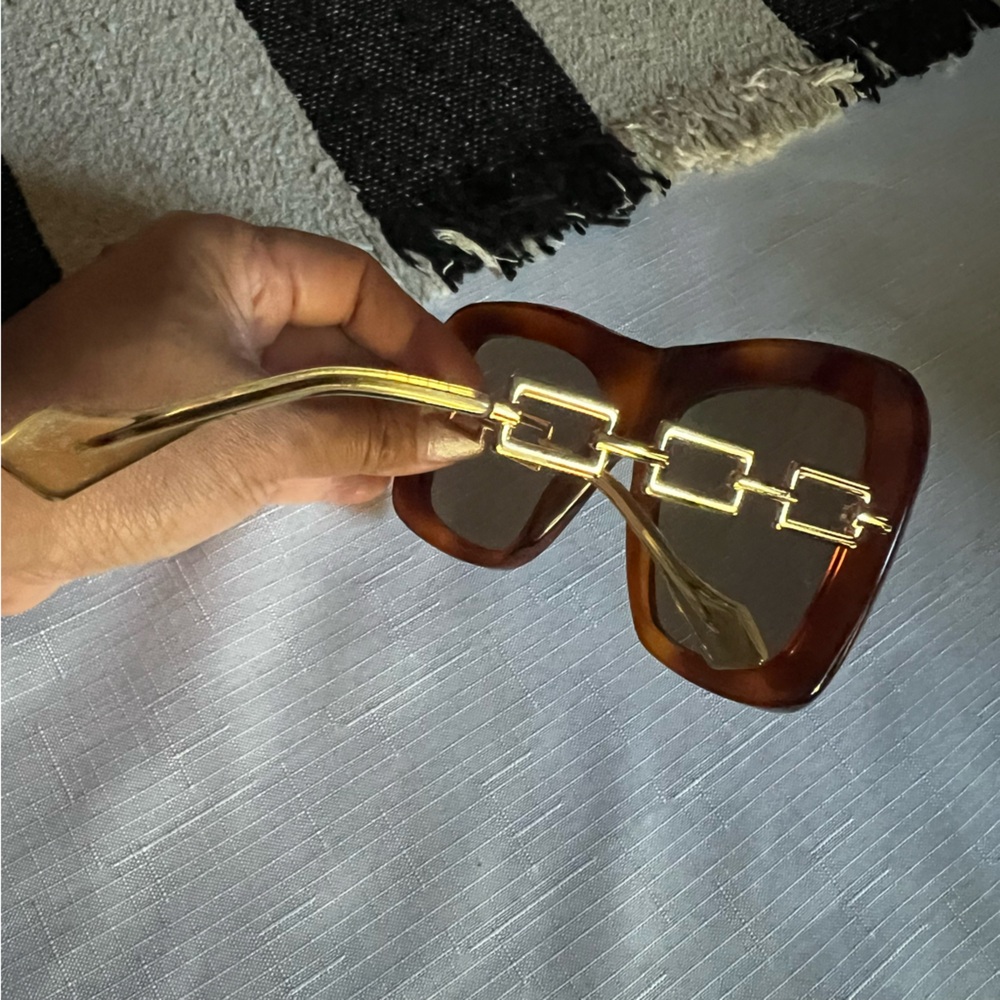 Gucci Authentic Unisex Square Frame Sunglasses Brown w/ Original Case UV400 NWT. - Picture 10 of 11